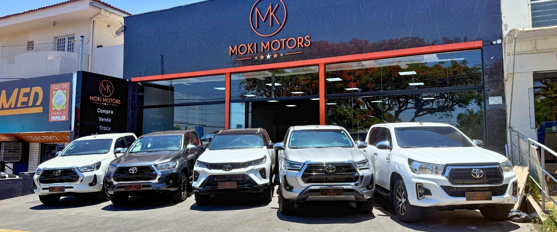 Fachada da loja Moki Motors em Goiânia